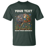 Personalized Brain Tumor Warrior T Shirt Custom Name Gray Ribbon Brain Cancer Awareness