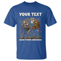Personalized Brain Tumor Warrior T Shirt Custom Name Gray Ribbon Brain Cancer Awareness