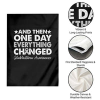 Glioblastoma Awareness Garden Flag Retro Fight Brain Tumor Cure Gray Ribbon