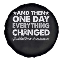 Glioblastoma Awareness Spare Tire Cover Retro Fight Brain Tumor Cure Gray Ribbon
