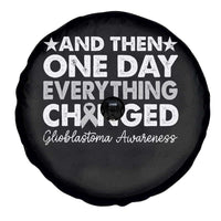 Glioblastoma Awareness Spare Tire Cover Retro Fight Brain Tumor Cure Gray Ribbon