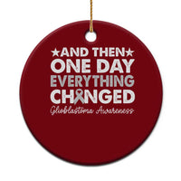 Glioblastoma Awareness Ceramic Ornament Retro Fight Brain Tumor Cure Gray Ribbon