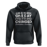 Glioblastoma Awareness Hoodie Retro Fight Brain Tumor Cure Gray Ribbon