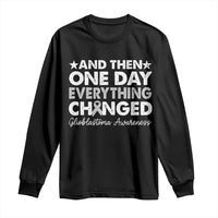 Glioblastoma Awareness Long Sleeve Shirt Retro Fight Brain Tumor Cure Gray Ribbon