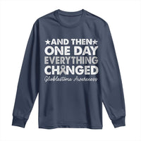 Glioblastoma Awareness Long Sleeve Shirt Retro Fight Brain Tumor Cure Gray Ribbon