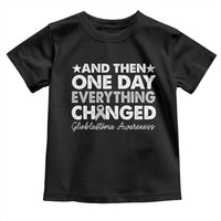Glioblastoma Awareness Toddler T Shirt Retro Fight Brain Tumor Cure Gray Ribbon