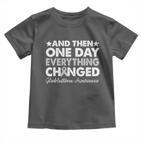 Glioblastoma Awareness Toddler T Shirt Retro Fight Brain Tumor Cure Gray Ribbon