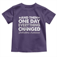 Glioblastoma Awareness Toddler T Shirt Retro Fight Brain Tumor Cure Gray Ribbon