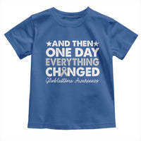 Glioblastoma Awareness Toddler T Shirt Retro Fight Brain Tumor Cure Gray Ribbon