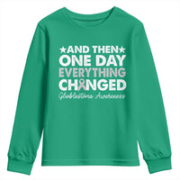 Glioblastoma Awareness Youth Sweatshirt Retro Fight Brain Tumor Cure Gray Ribbon