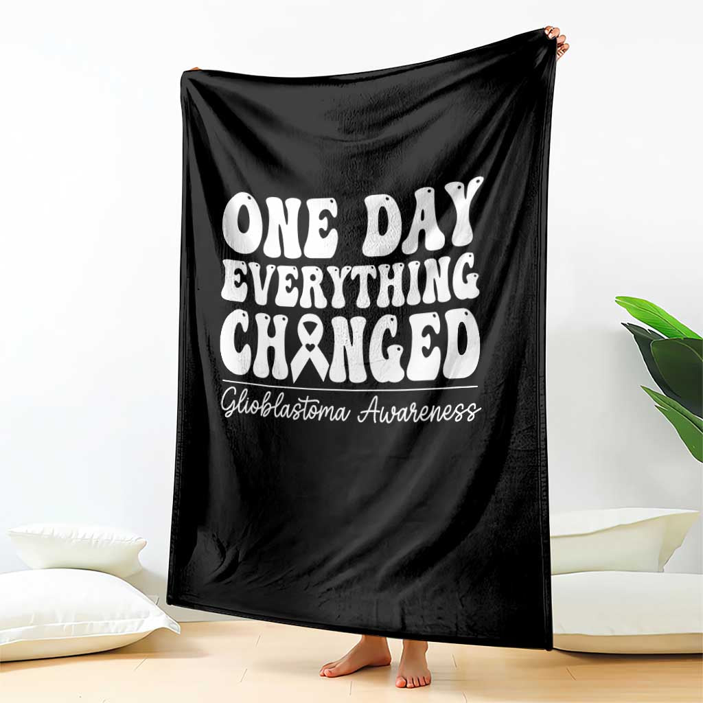 Glioblastoma Awareness Throw Blanket Fight Brain Tumor Cure Groovy