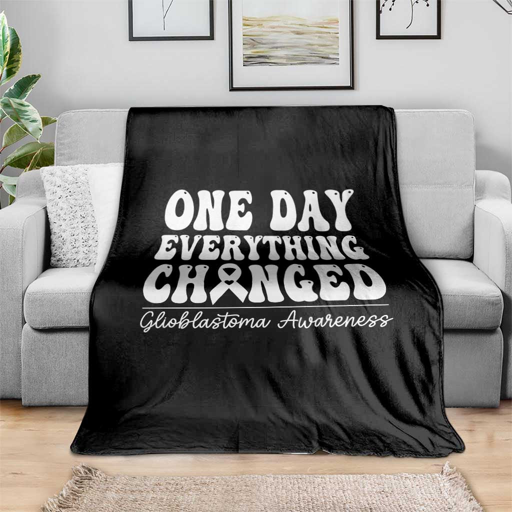 Glioblastoma Awareness Throw Blanket Fight Brain Tumor Cure Groovy