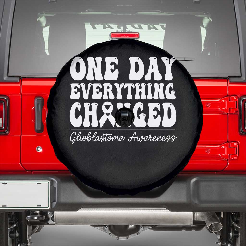 Glioblastoma Awareness Spare Tire Cover Fight Brain Tumor Cure Groovy