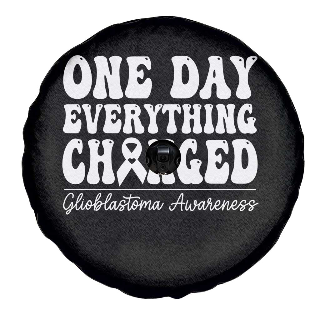 Glioblastoma Awareness Spare Tire Cover Fight Brain Tumor Cure Groovy