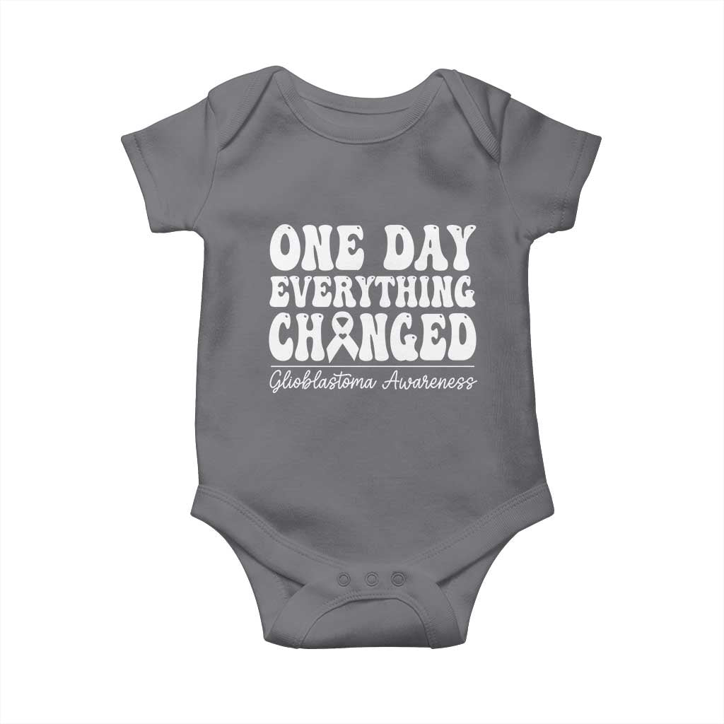Glioblastoma Awareness Baby Onesie Fight Brain Tumor Cure Groovy