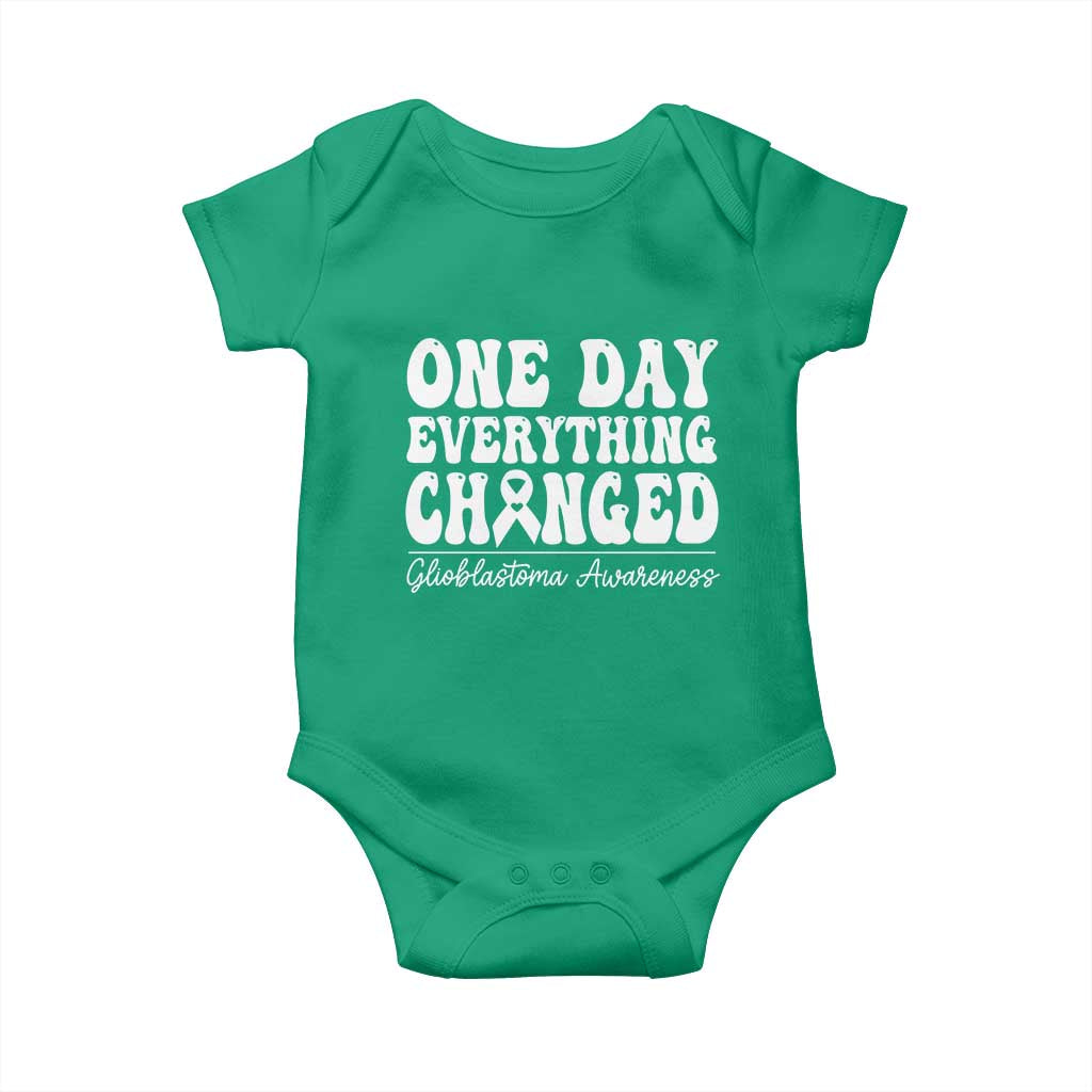 Glioblastoma Awareness Baby Onesie Fight Brain Tumor Cure Groovy