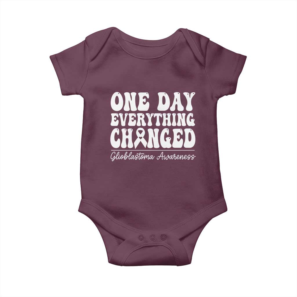 Glioblastoma Awareness Baby Onesie Fight Brain Tumor Cure Groovy
