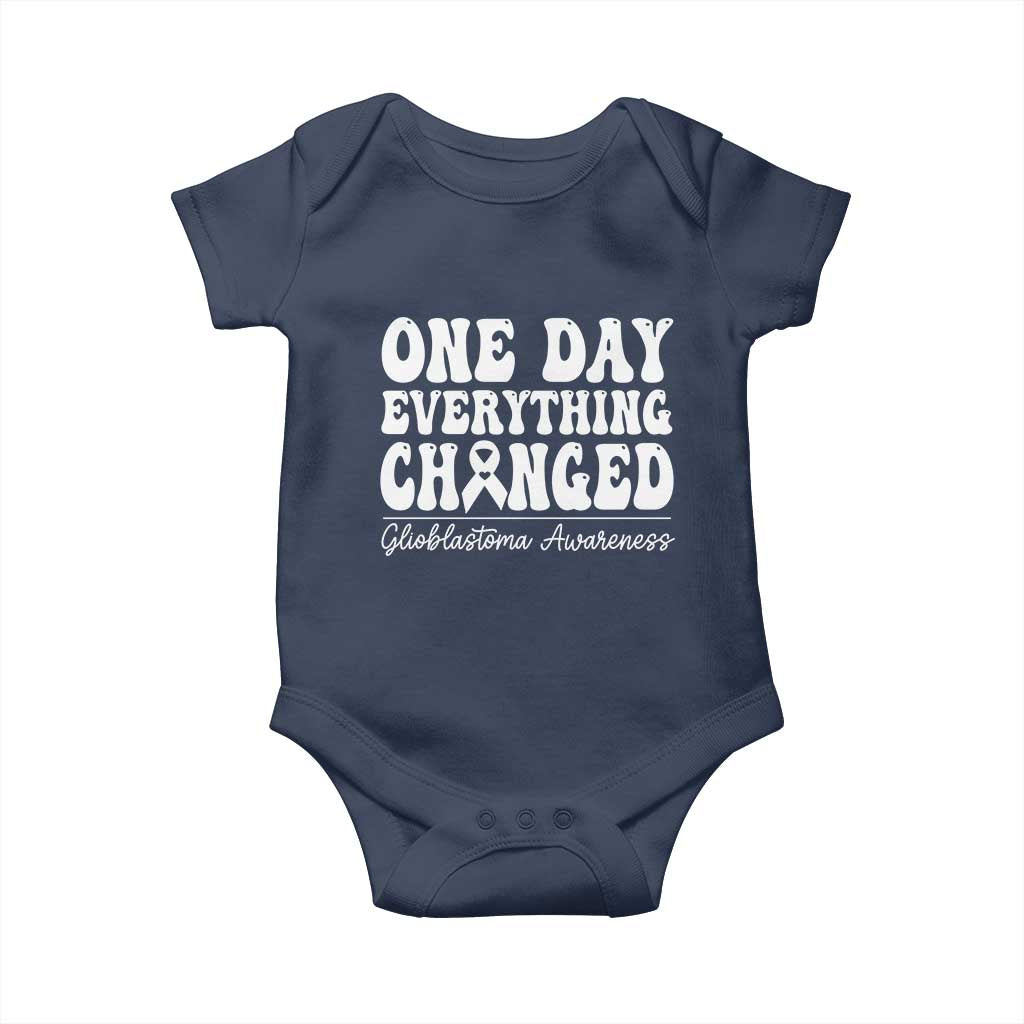 Glioblastoma Awareness Baby Onesie Fight Brain Tumor Cure Groovy