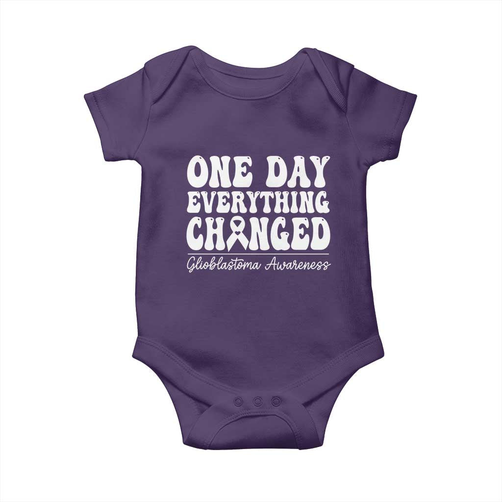 Glioblastoma Awareness Baby Onesie Fight Brain Tumor Cure Groovy