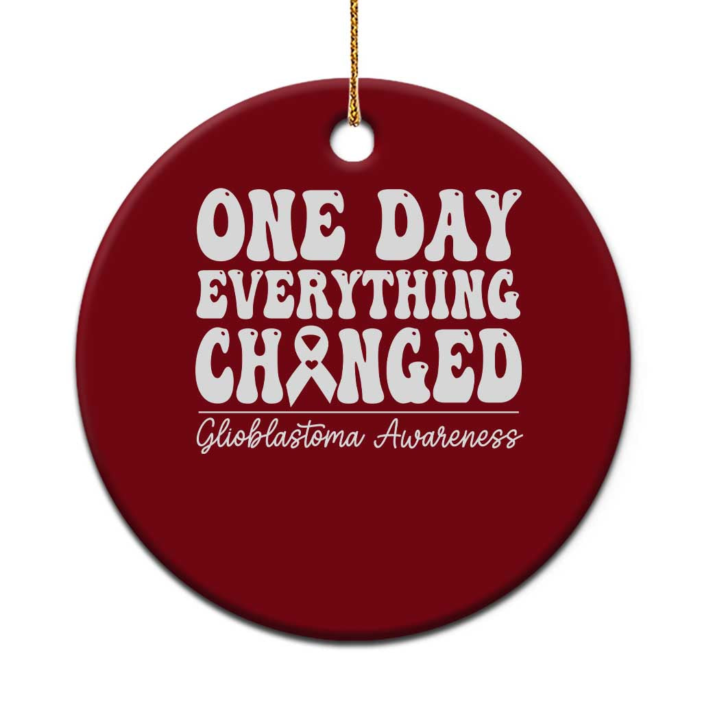 Glioblastoma Awareness Ceramic Ornament Fight Brain Tumor Cure Groovy