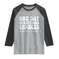 Glioblastoma Awareness Raglan Shirt Fight Brain Tumor Cure Groovy
