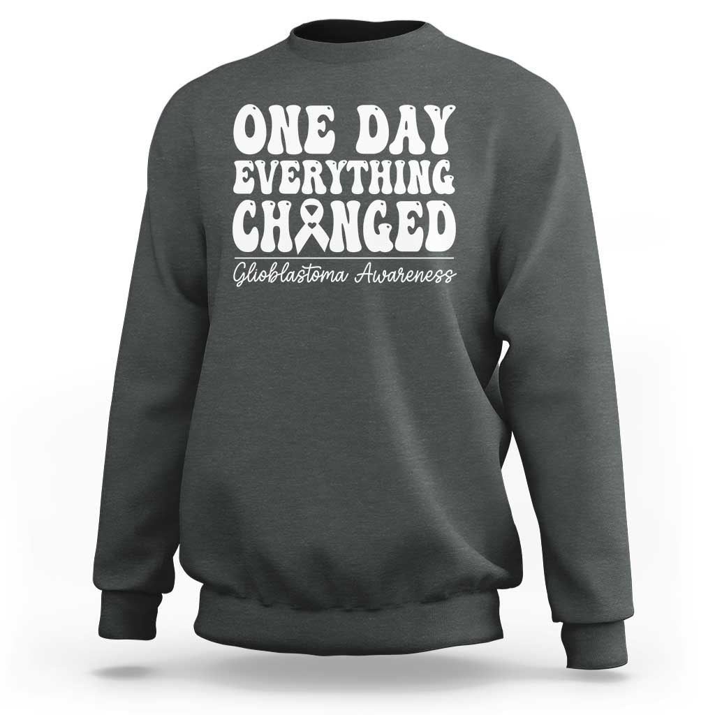 Glioblastoma Awareness Sweatshirt Fight Brain Tumor Cure Groovy