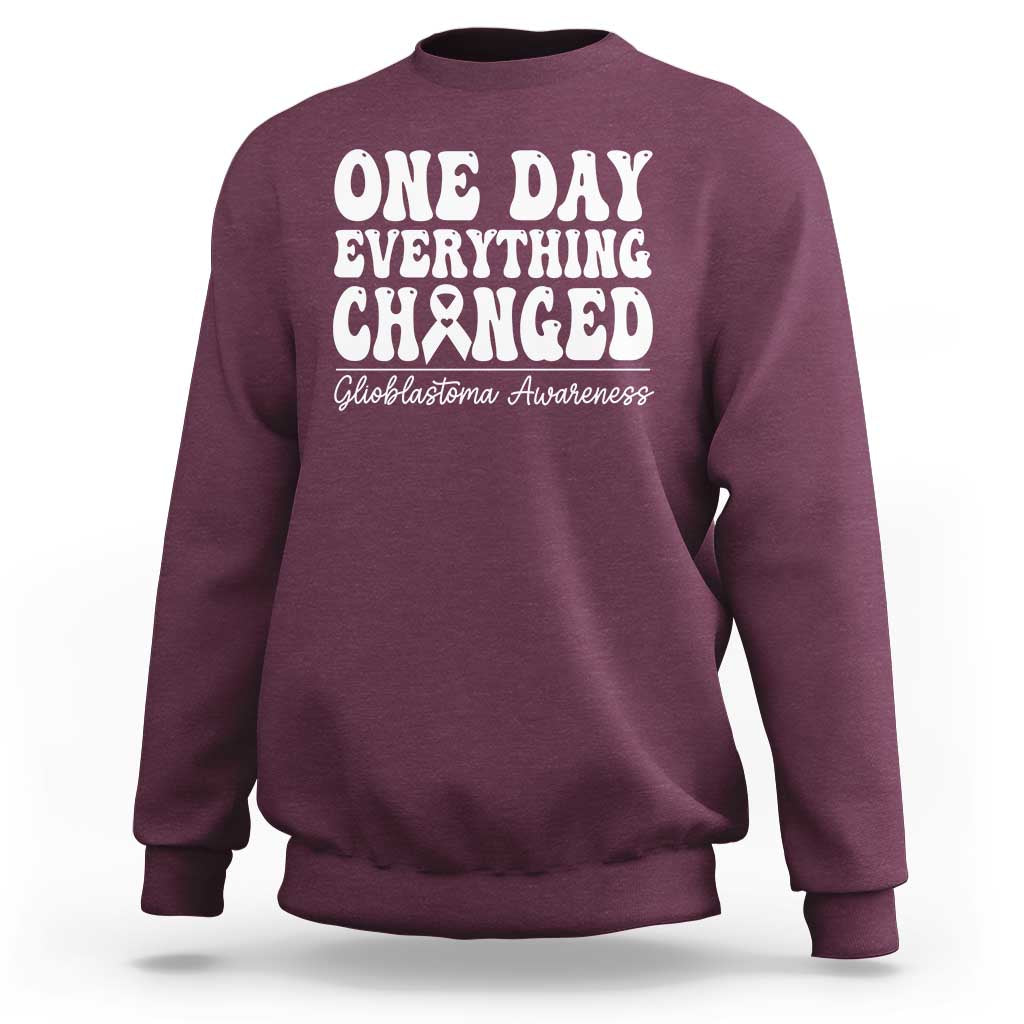 Glioblastoma Awareness Sweatshirt Fight Brain Tumor Cure Groovy