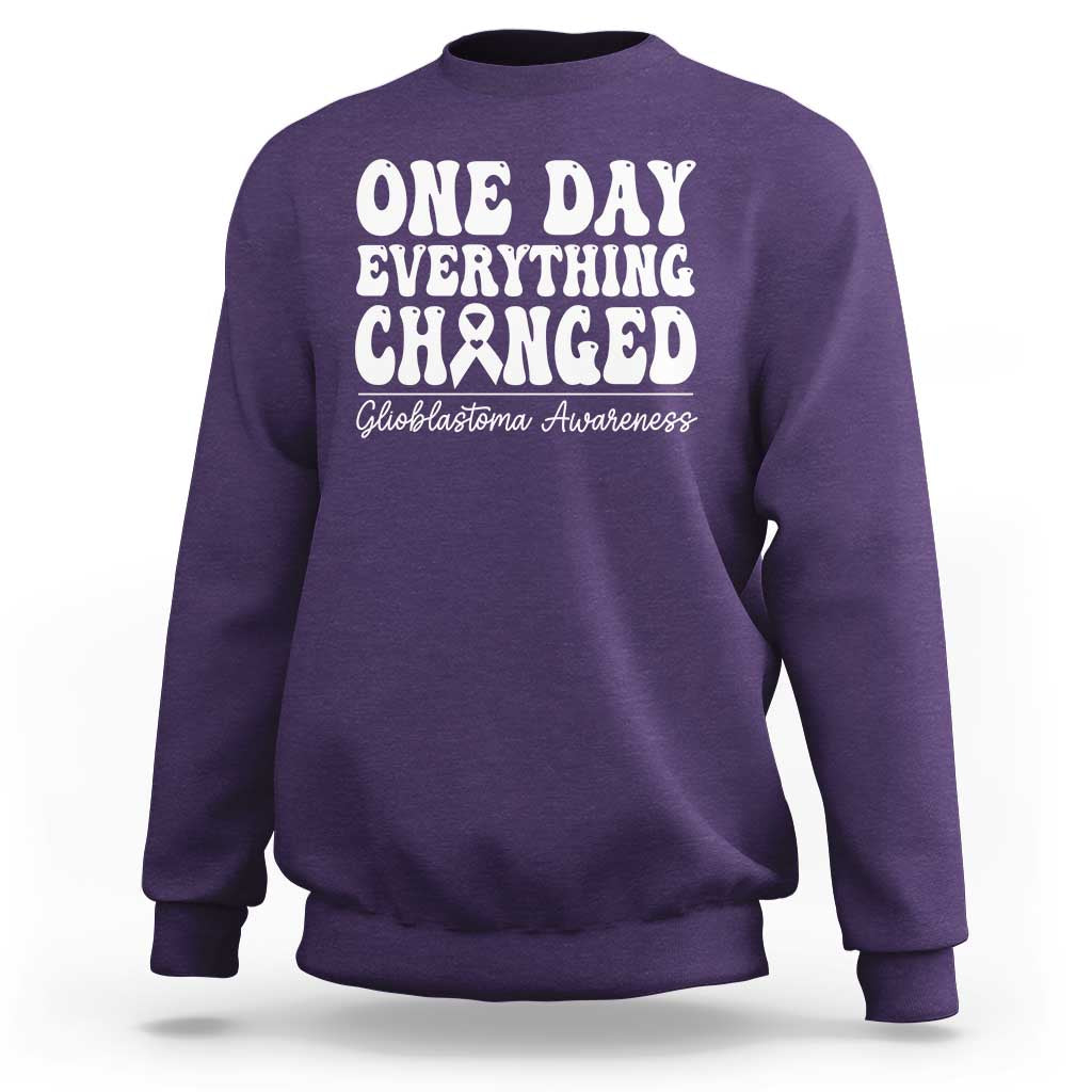 Glioblastoma Awareness Sweatshirt Fight Brain Tumor Cure Groovy