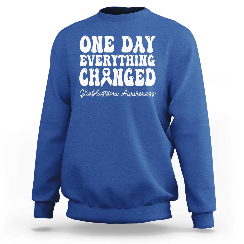 Glioblastoma Awareness Sweatshirt Fight Brain Tumor Cure Groovy