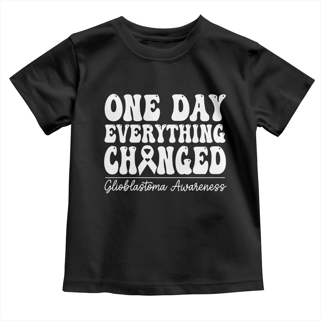 Glioblastoma Awareness Toddler T Shirt Fight Brain Tumor Cure Groovy