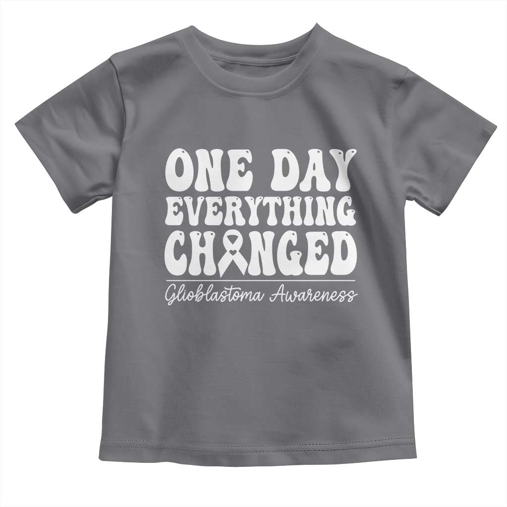 Glioblastoma Awareness Toddler T Shirt Fight Brain Tumor Cure Groovy