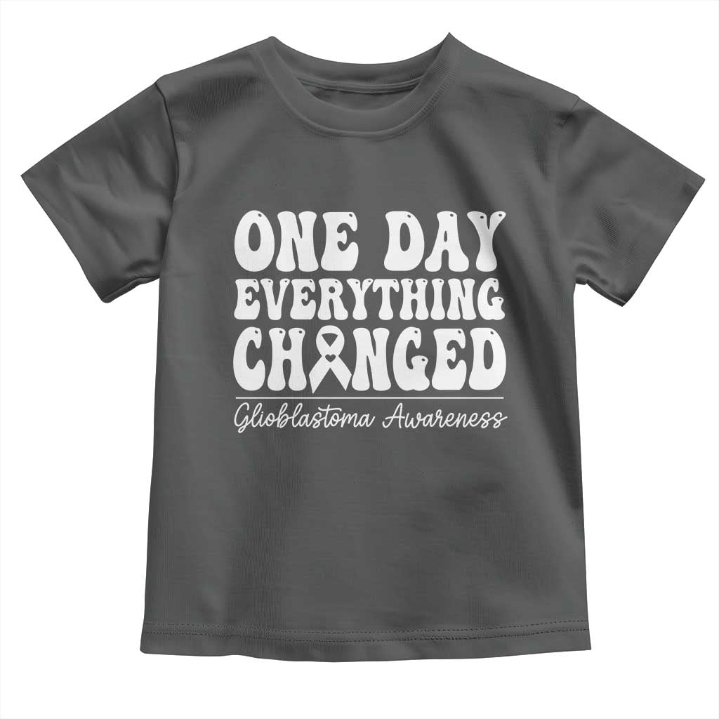 Glioblastoma Awareness Toddler T Shirt Fight Brain Tumor Cure Groovy