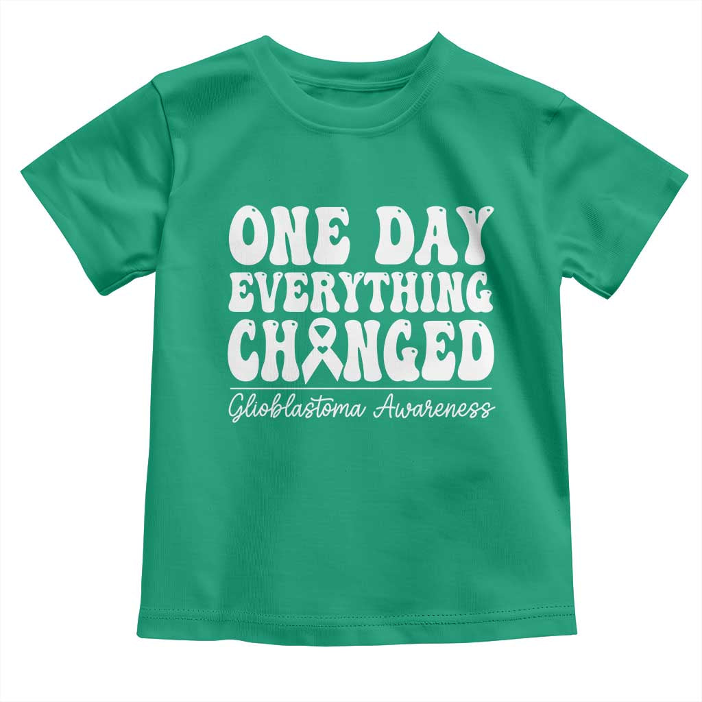 Glioblastoma Awareness Toddler T Shirt Fight Brain Tumor Cure Groovy