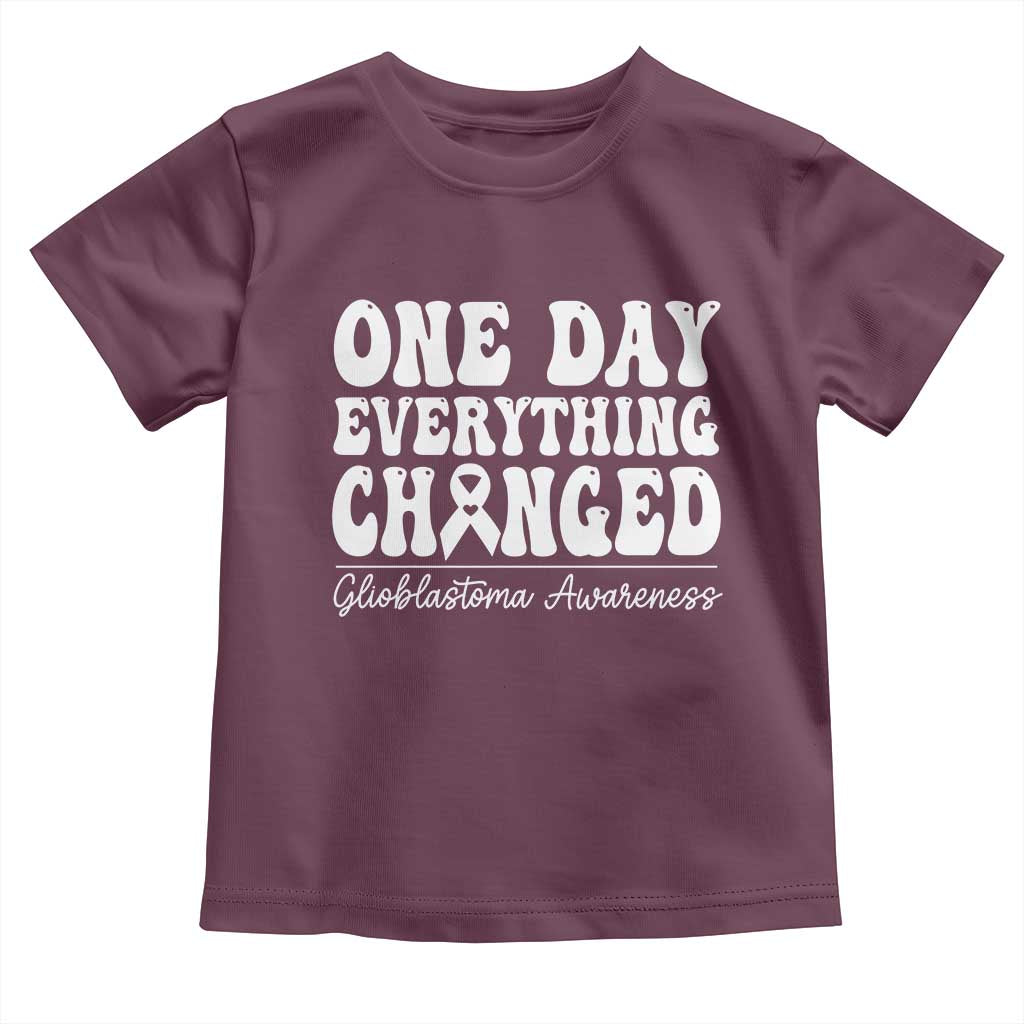 Glioblastoma Awareness Toddler T Shirt Fight Brain Tumor Cure Groovy