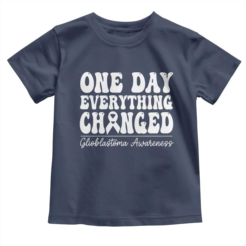 Glioblastoma Awareness Toddler T Shirt Fight Brain Tumor Cure Groovy