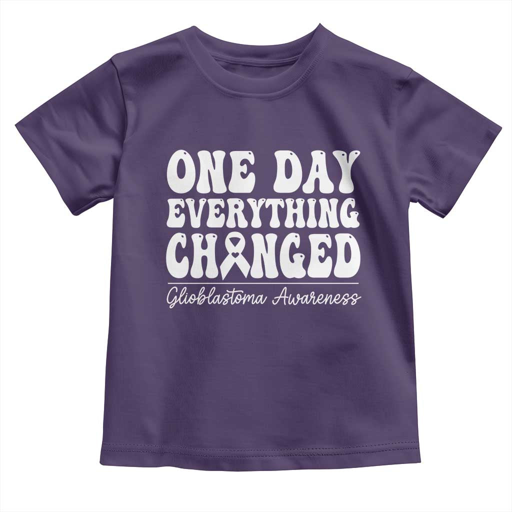 Glioblastoma Awareness Toddler T Shirt Fight Brain Tumor Cure Groovy