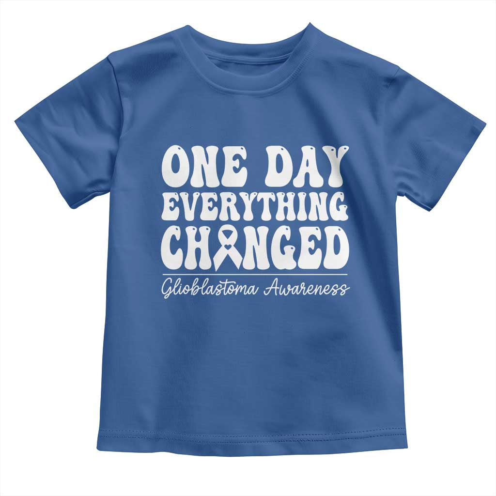 Glioblastoma Awareness Toddler T Shirt Fight Brain Tumor Cure Groovy