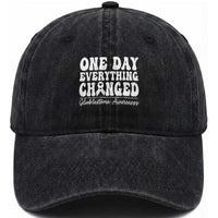 Glioblastoma Awareness Washed Cotton Baseball Cap Fight Brain Tumor Cure Groovy
