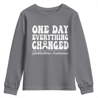 Glioblastoma Awareness Youth Sweatshirt Fight Brain Tumor Cure Groovy