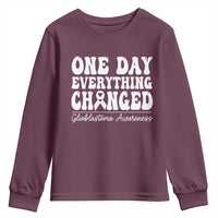 Glioblastoma Awareness Youth Sweatshirt Fight Brain Tumor Cure Groovy