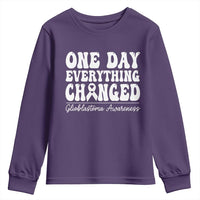 Glioblastoma Awareness Youth Sweatshirt Fight Brain Tumor Cure Groovy