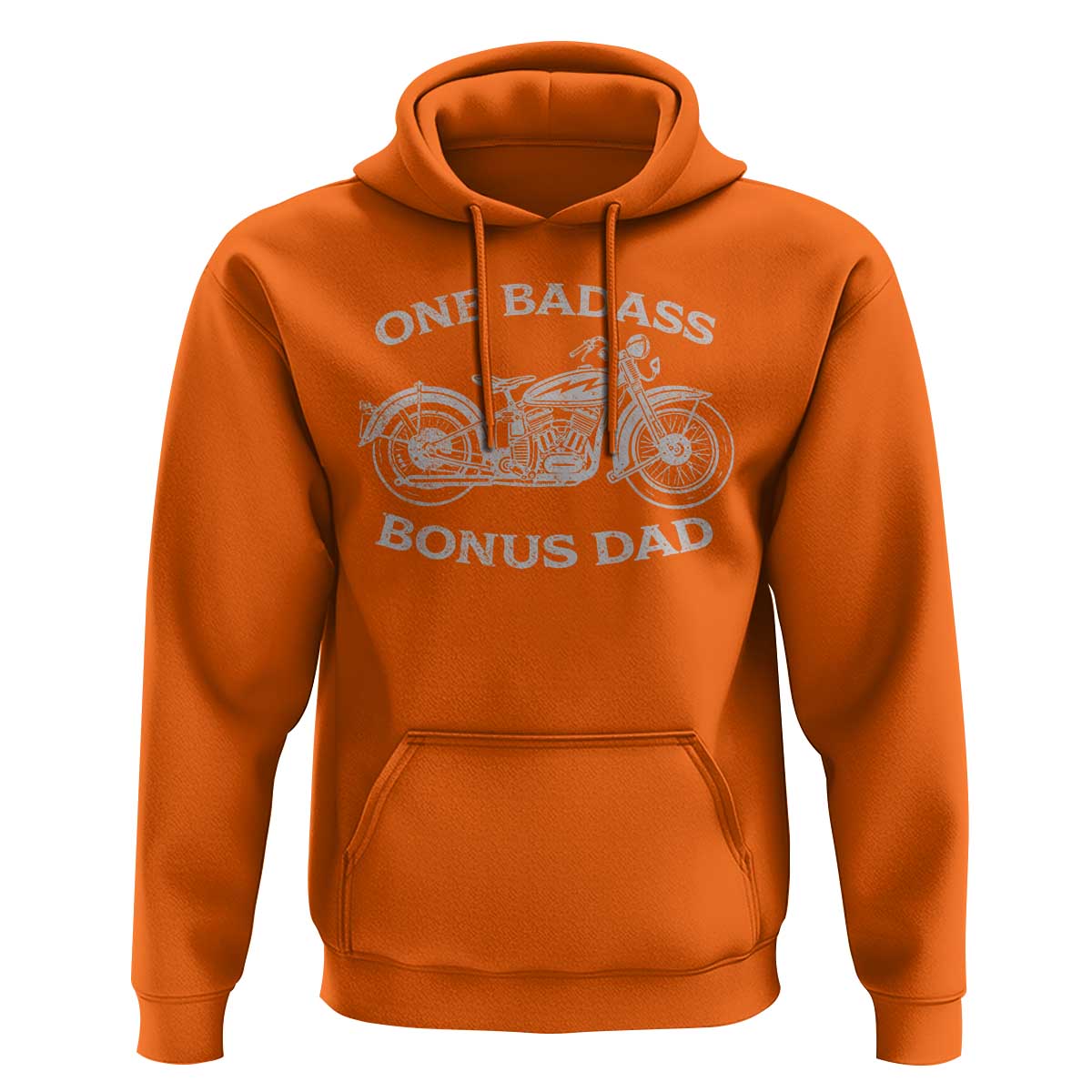 One Badass Bonus Dad Hoodie Funny Stepdad Motorcycle Graphic Mens Biker