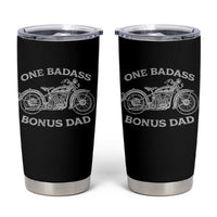 One Badass Bonus Dad Tumbler Cup Funny Stepdad Motorcycle Graphic Mens Biker