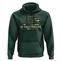 One Badass Bonus Dad Hoodie Funny Stepdad Camo American Flag