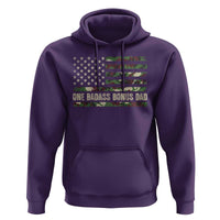 One Badass Bonus Dad Hoodie Funny Stepdad Camo American Flag