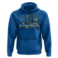 One Badass Bonus Dad Hoodie Funny Stepdad Camo American Flag