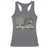 One Badass Bonus Dad Racerback Tank Top Funny Stepdad Camo American Flag