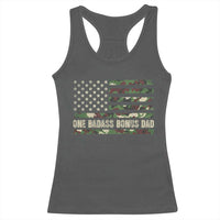 One Badass Bonus Dad Racerback Tank Top Funny Stepdad Camo American Flag