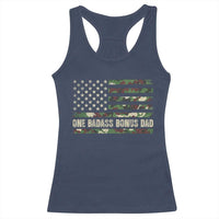 One Badass Bonus Dad Racerback Tank Top Funny Stepdad Camo American Flag