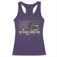 One Badass Bonus Dad Racerback Tank Top Funny Stepdad Camo American Flag